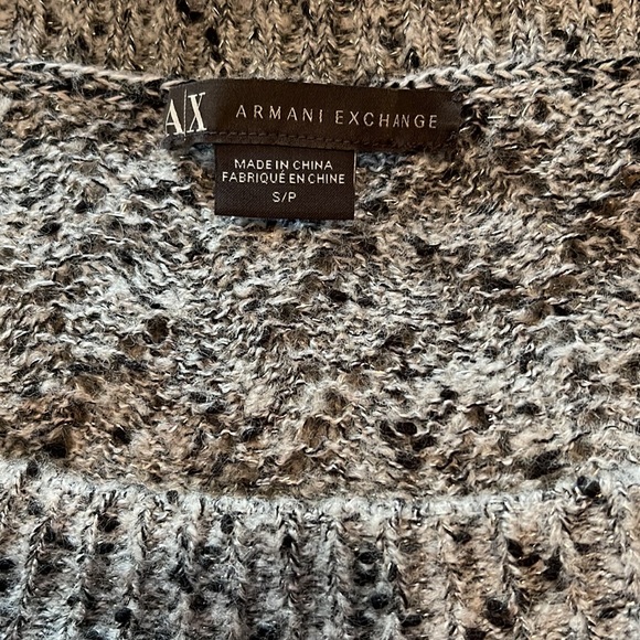 Armani Exchange Gray with silver knitted sweater size small petite - Picture 8 of 10